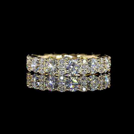 3.31 CTTW Round Lab Grown Diamond Full Eternity Sz. 6 (E Color and VS1 Clarity)