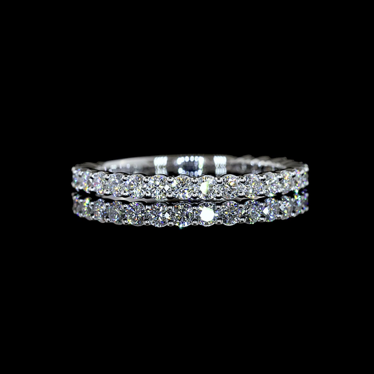 0.70 CTTW Round Lab Grown Diamond 3/4 Eternity Band Sz. 7 (E Color and VS1 Clarity)