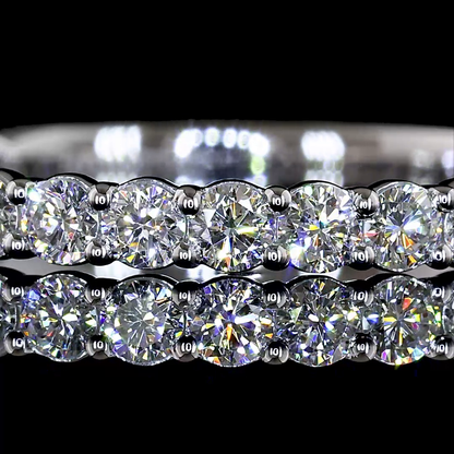 0.70 CTTW Round Lab Grown Diamond 3/4 Eternity Band Sz. 7 (E Color and VS1 Clarity)