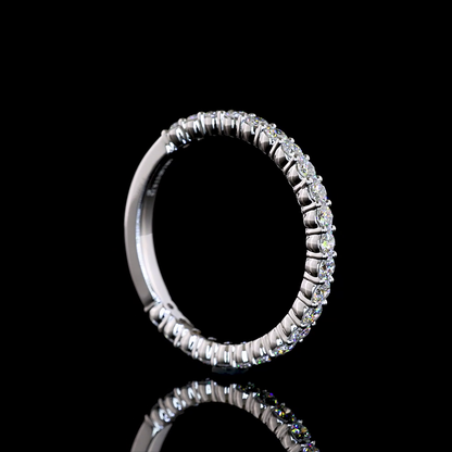 0.70 CTTW Round Lab Grown Diamond 3/4 Eternity Band Sz. 7 (E Color and VS1 Clarity)