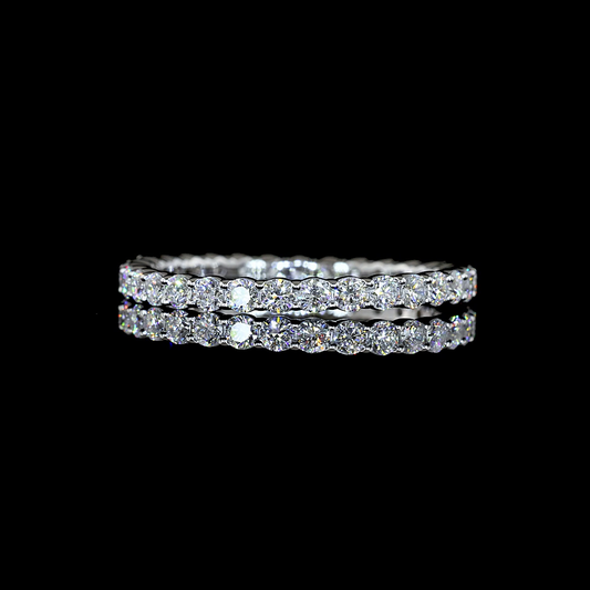 0.84 CTTW Round Lab Grown Diamond Full Eternity Sz. 7 (E/F Color and VS1/VS Clarity)