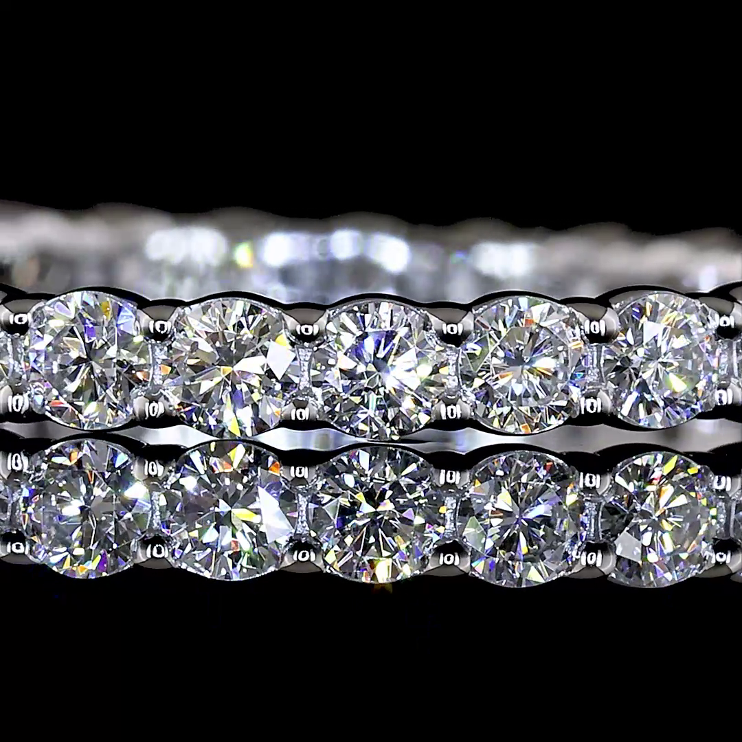0.84 CTTW Round Lab Grown Diamond Full Eternity Sz. 7 (E/F Color and VS1/VS Clarity)