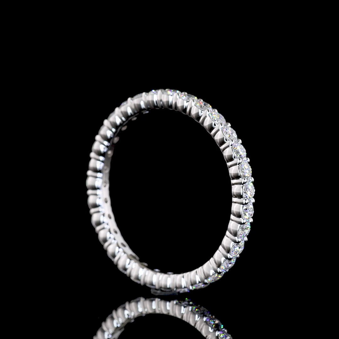 0.84 CTTW Round Lab Grown Diamond Full Eternity Sz. 7 (E/F Color and VS1/VS Clarity)