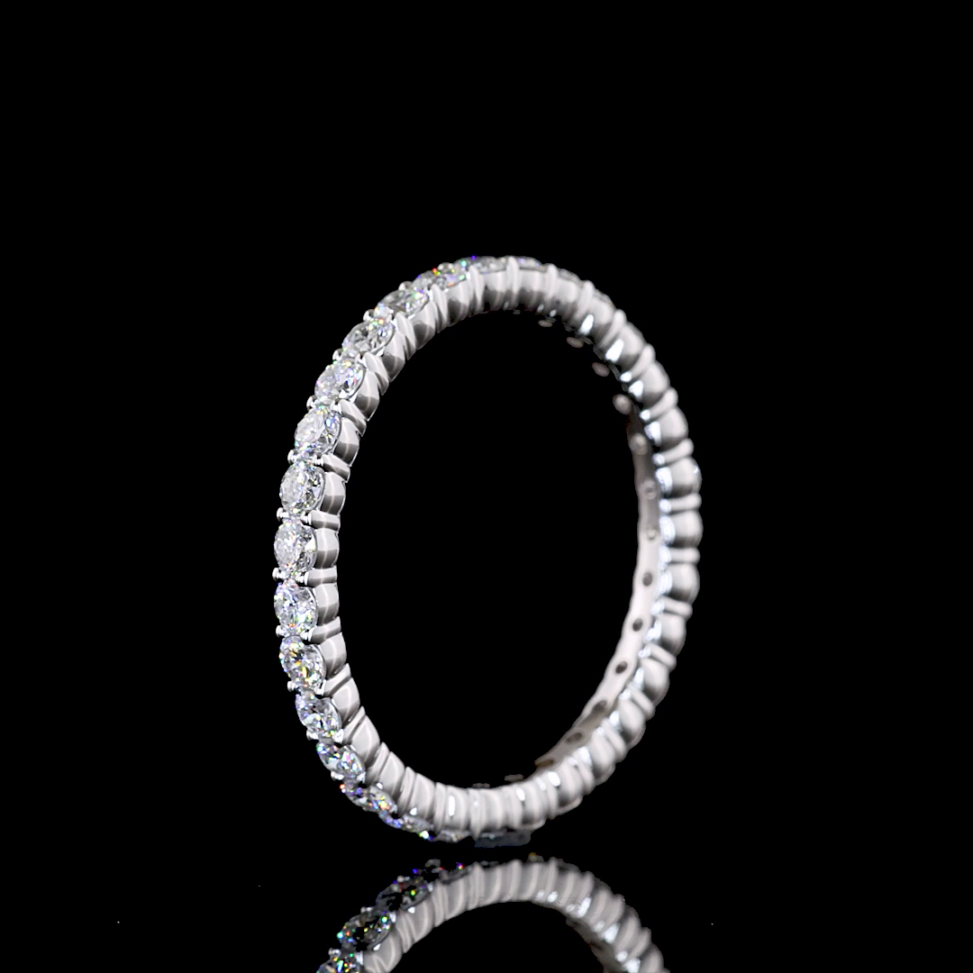0.84 CTTW Round Lab Grown Diamond Full Eternity Sz. 7 (E/F Color and VS1/VS Clarity)