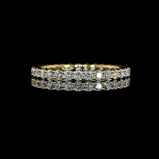 0.86 CTTW Round Lab Grown Diamond Full Eternity Sz. 7 (E Color and VS1 Clarity)
