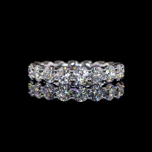 2.82 CTTW Round Lab Grown Diamond Full Eternity Sz. 5.5 (E Color)