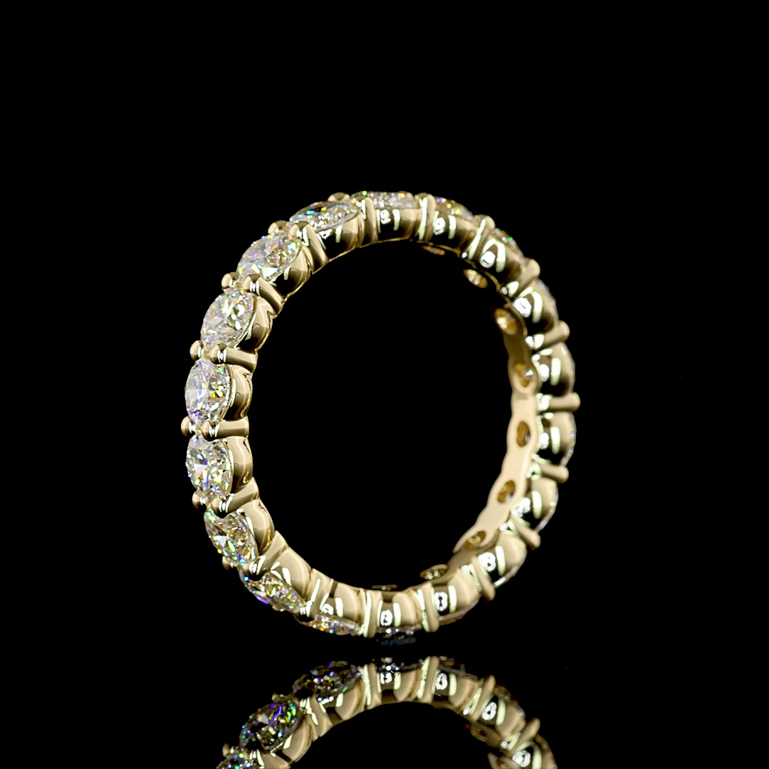 2.83 CTTW Round Lab Grown Diamond Full Eternity Sz. 6 (E Color and VS1 Clarity)