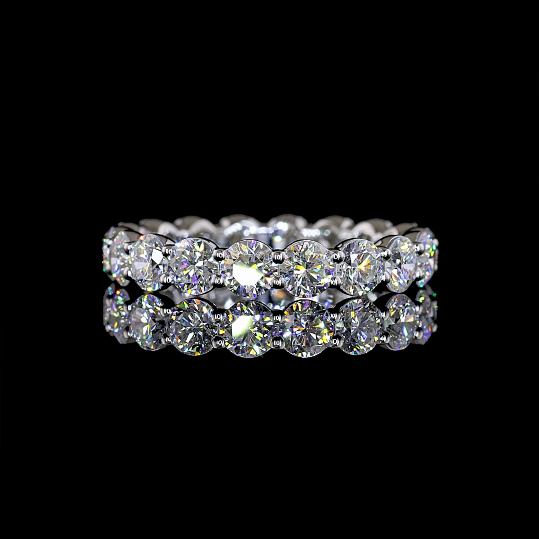 2.93 CTTW Round Lab Grown Diamond Full Eternity Sz. 6.5 (E Color and VS1 Clarity)