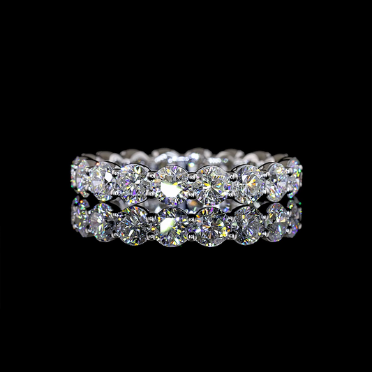 2.93 CTTW Round Lab Grown Diamond Full Eternity Sz. 6.5 (E Color and VS1 Clarity)