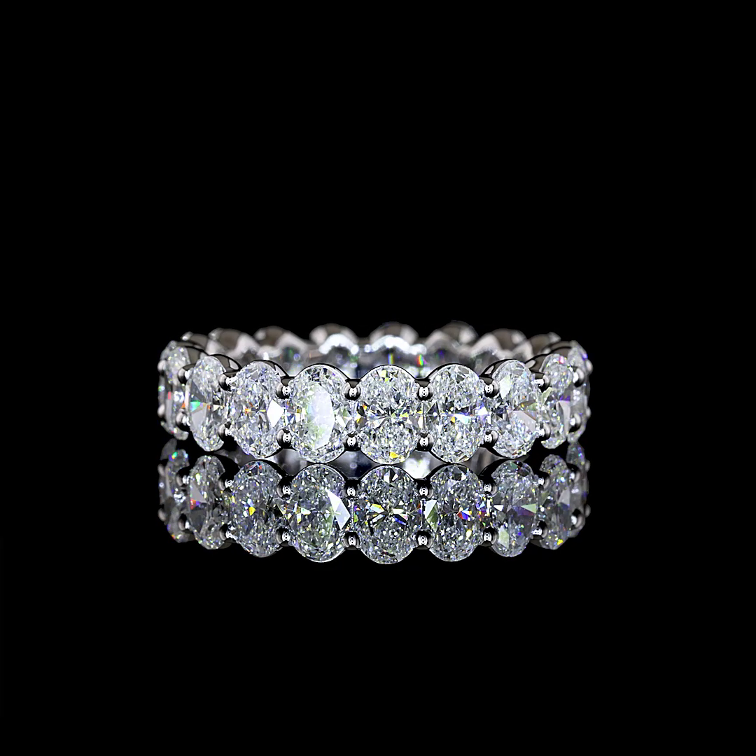 3.18 CTTW Oval Lab Grown Diamond Full Eternity Sz. 5