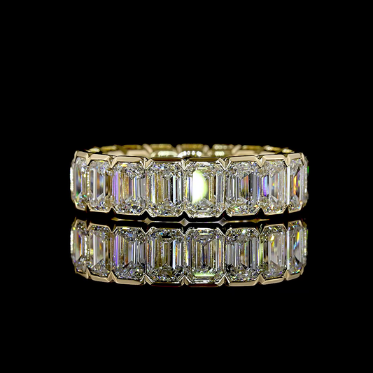 4.94 CTTW Emerald Lab Grown Diamond Full Eternity Sz. 5 (E Color and VS1 Clarity)