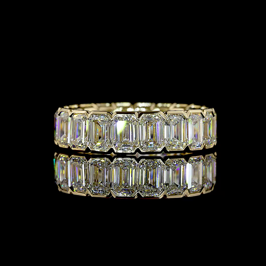 5.13 CTTW Emerald Lab Grown Diamond Full Eternity Sz. 6 (E Color and VS1 Clarity)