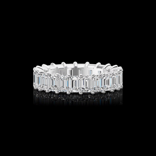 3.29 CTTW Emerald Lab Grown Diamond Full Eternity Sz. 5.5 (E Color and VS1 Clarity)