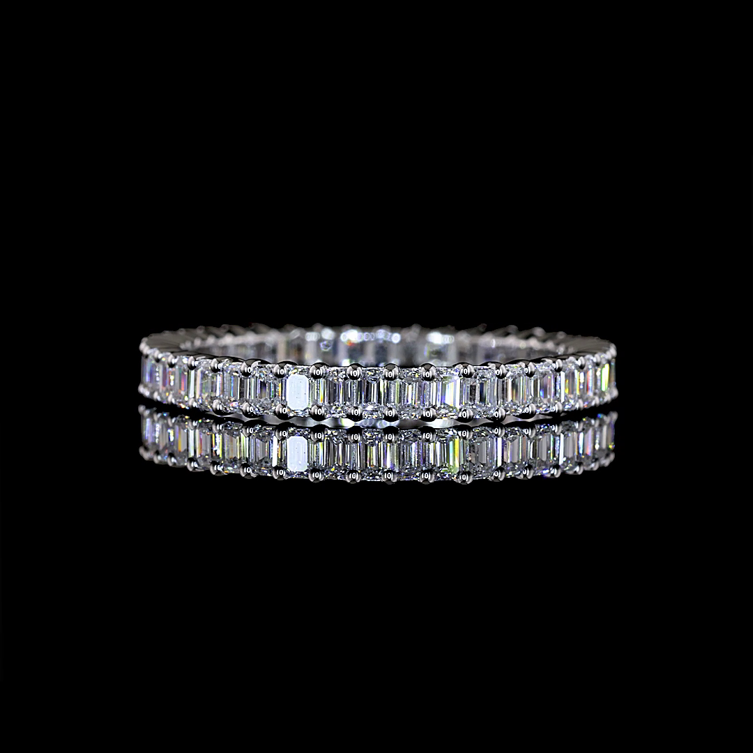 1.16 CTTW Emerald Lab Grown Diamond Full Eternity Sz. 6.5 (E Color and VS1 Clarity)