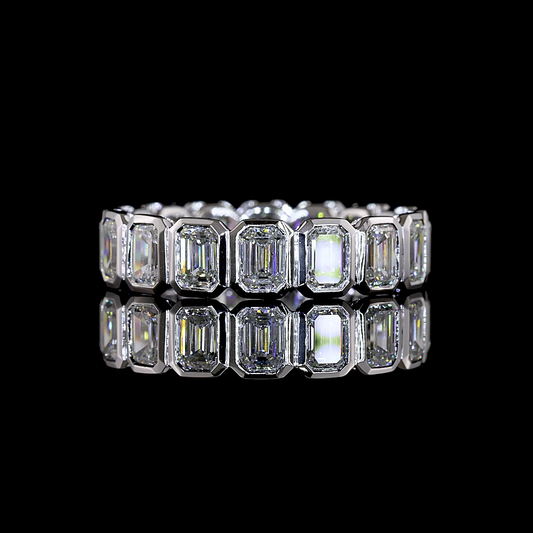 3.19 CTTW Emerald Lab Grown Diamond Full Eternity Sz. 6.5 (F Color and VS1 Clarity)