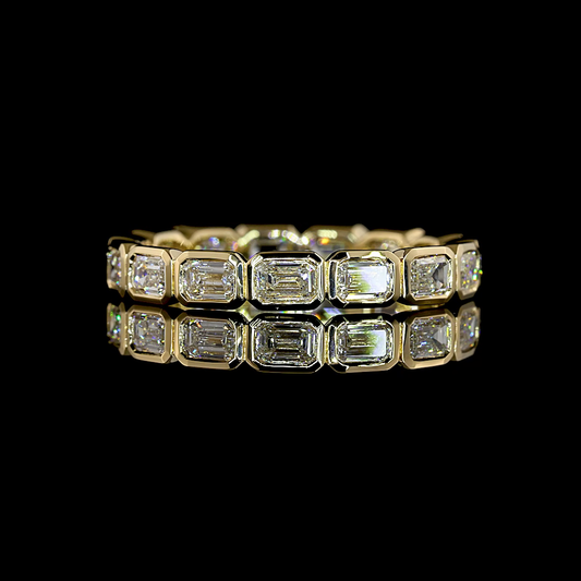 1.50 CTTW Emerald Lab Grown Diamond Full Eternity Sz. 6.5 (E Color and VS1 Clarity)