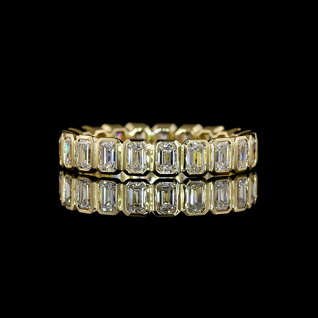 1.92 CTTW Emerald Lab Grown Diamond Full Eternity Sz. 6.5