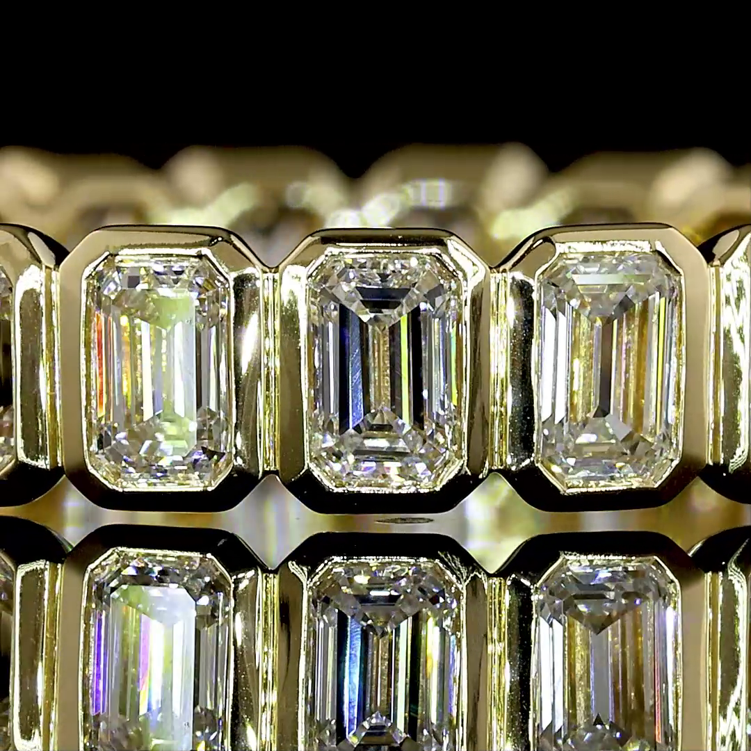 1.92 CTTW Emerald Lab Grown Diamond Full Eternity Sz. 6.5