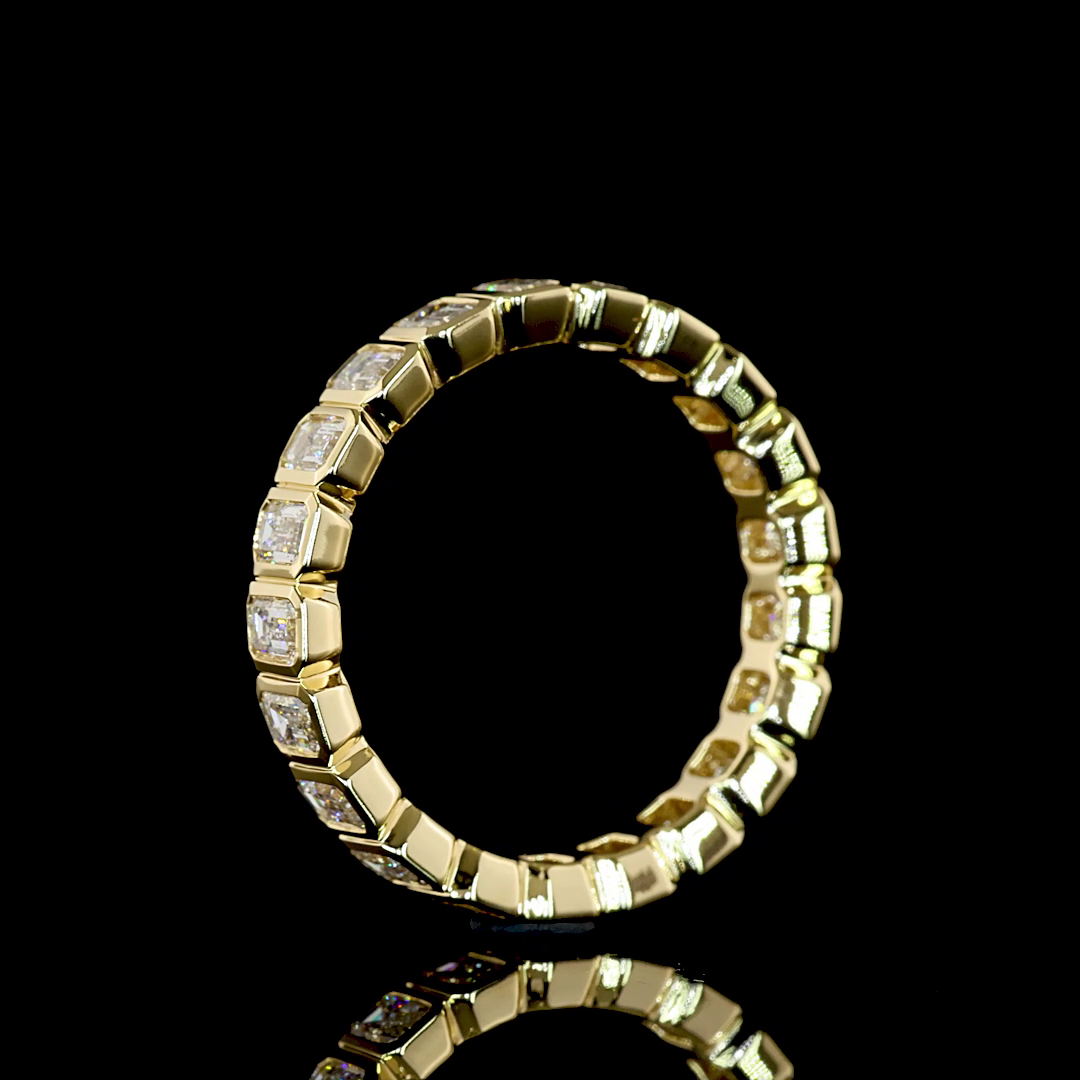 1.92 CTTW Emerald Lab Grown Diamond Full Eternity Sz. 6.5
