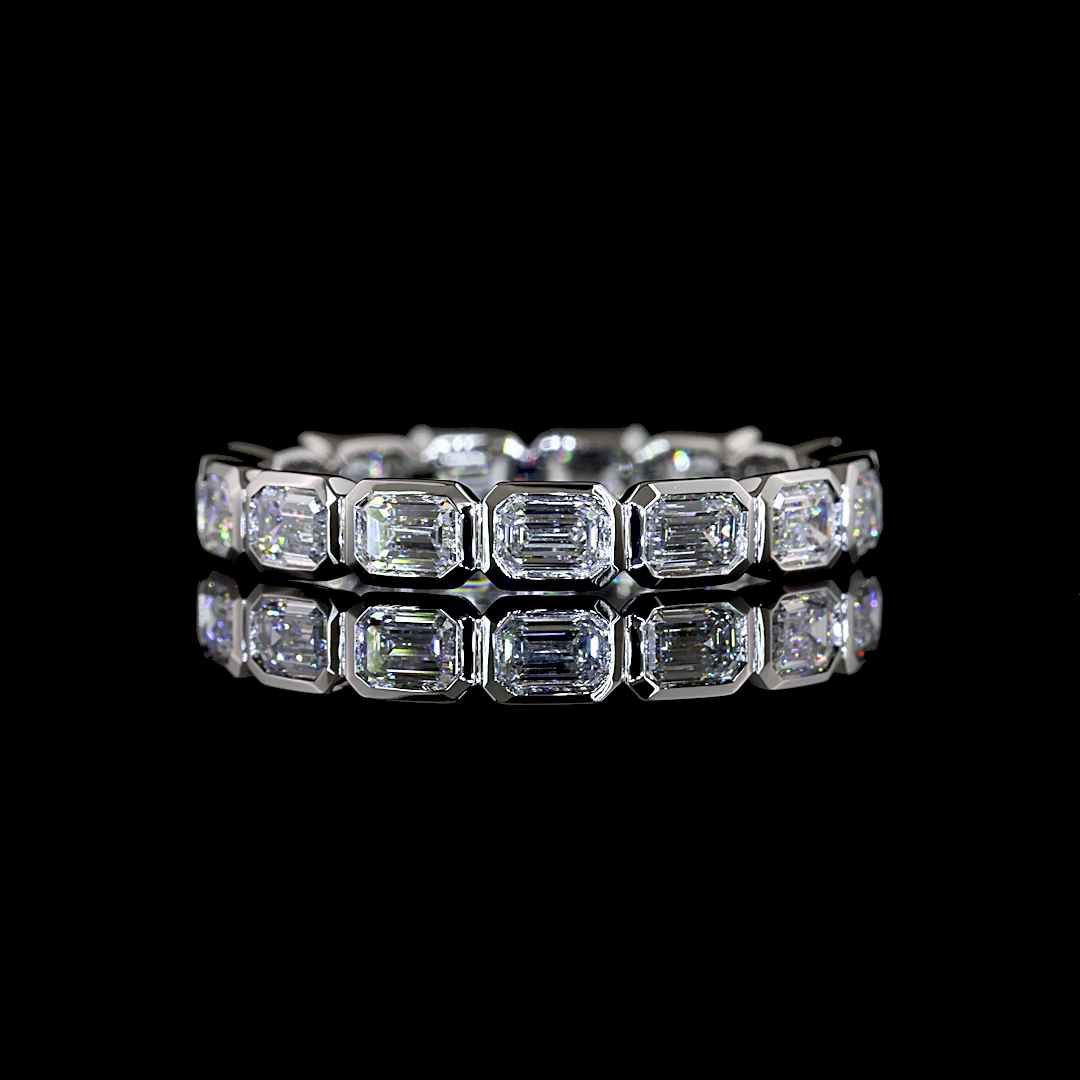 1.46 CTTW Emerald Lab Grown Diamond Full Eternity Sz. 6.5