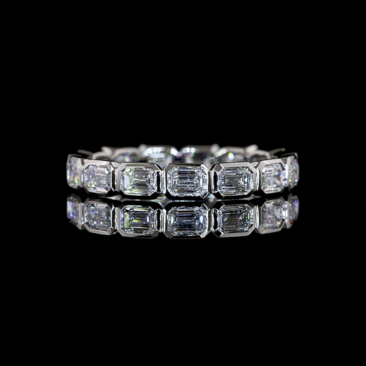 1.46 CTTW Emerald Lab Grown Diamond Full Eternity Sz. 6.5