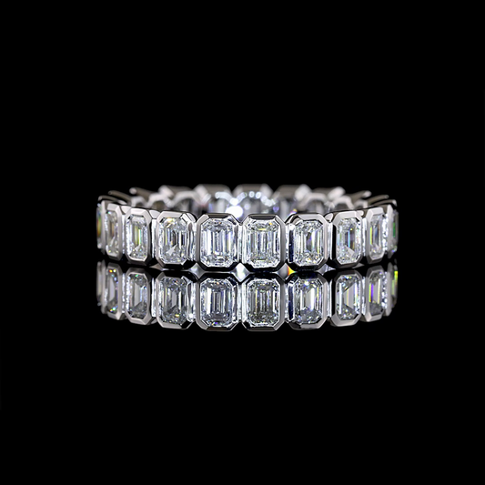 1.95 CTTW Emerald Lab Grown Diamond Full Eternity Sz. 6.5 (E Color and VS1 Clarity)