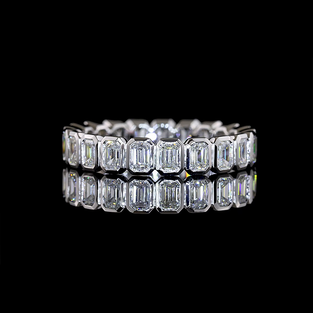 1.87 CTTW Emerald Lab Grown Diamond Full Eternity Sz. 6.5 (E Color and VS1 Clarity)