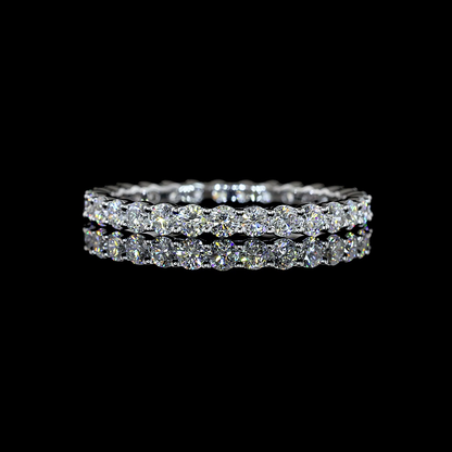 0.99 CTTW Round Lab Grown Diamond Full Eternity Sz. 6.5 (E Color and VS1 Clarity)