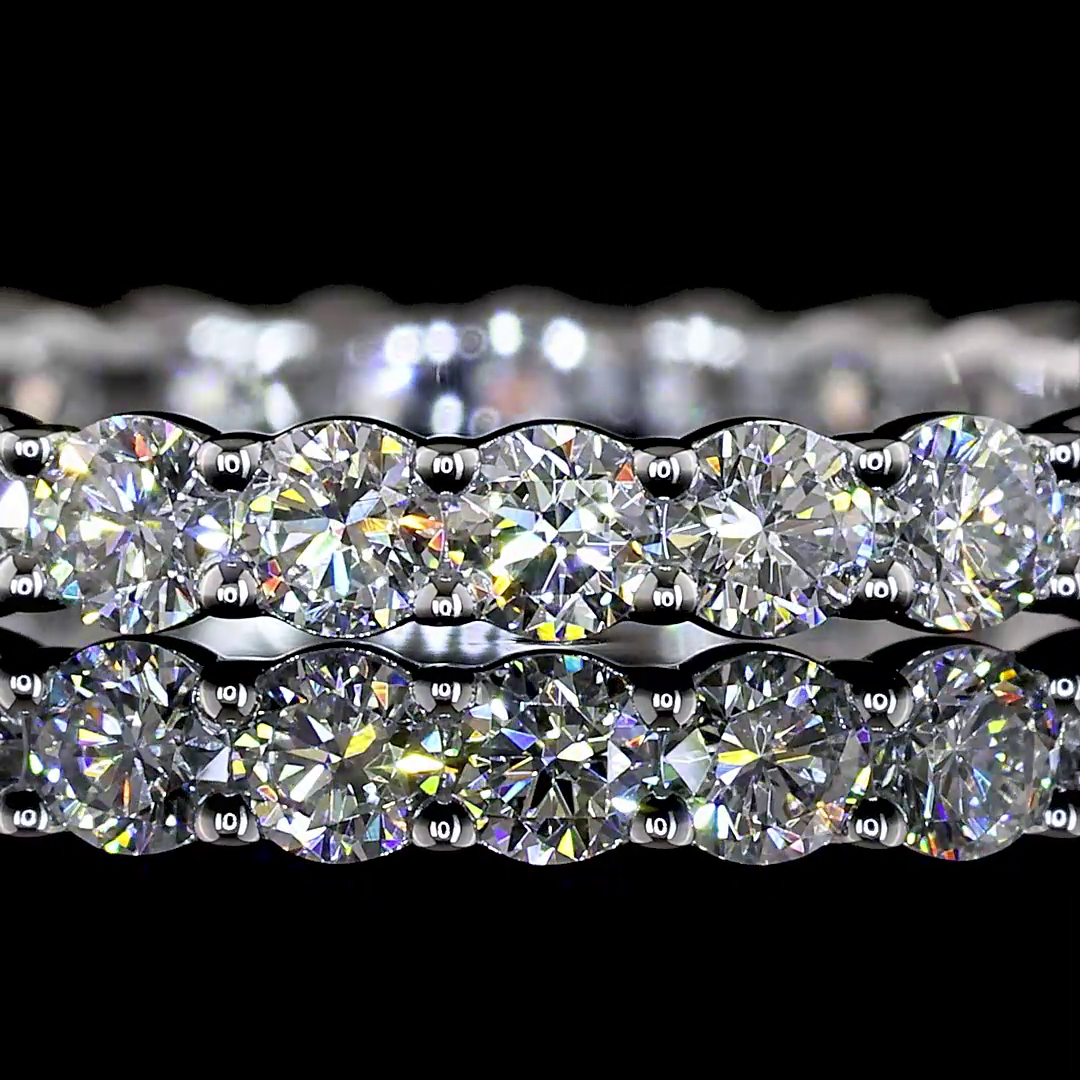 0.99 CTTW Round Lab Grown Diamond Full Eternity Sz. 6.5 (E Color and VS1 Clarity)