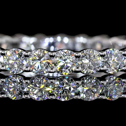 0.99 CTTW Round Lab Grown Diamond Full Eternity Sz. 6.5 (E Color and VS1 Clarity)