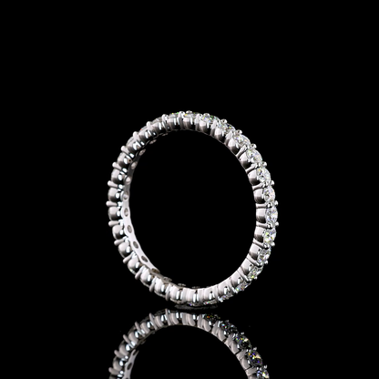 0.99 CTTW Round Lab Grown Diamond Full Eternity Sz. 6.5 (E Color and VS1 Clarity)