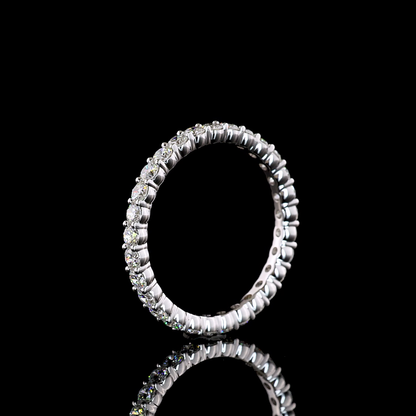 0.99 CTTW Round Lab Grown Diamond Full Eternity Sz. 6.5 (E Color and VS1 Clarity)