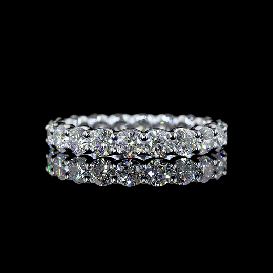 2.20 CTTW Round Lab Grown Diamond Full Eternity Sz. 6.5 (E Color and VS1 Clarity)