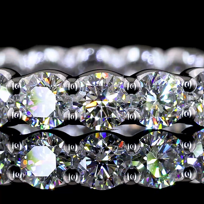 2.20 CTTW Round Lab Grown Diamond Full Eternity Sz. 6.5 (E Color and VS1 Clarity)
