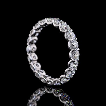 2.20 CTTW Round Lab Grown Diamond Full Eternity Sz. 6.5 (E Color and VS1 Clarity)