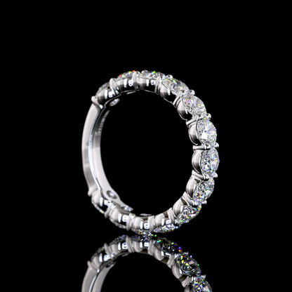 3.02 CTTW Round Lab Grown Diamond 3/4 Eternity Band Sz. 6.5 (E Color and VS1 Clarity)