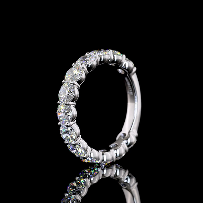3.02 CTTW Round Lab Grown Diamond 3/4 Eternity Band Sz. 6.5 (E Color and VS1 Clarity)