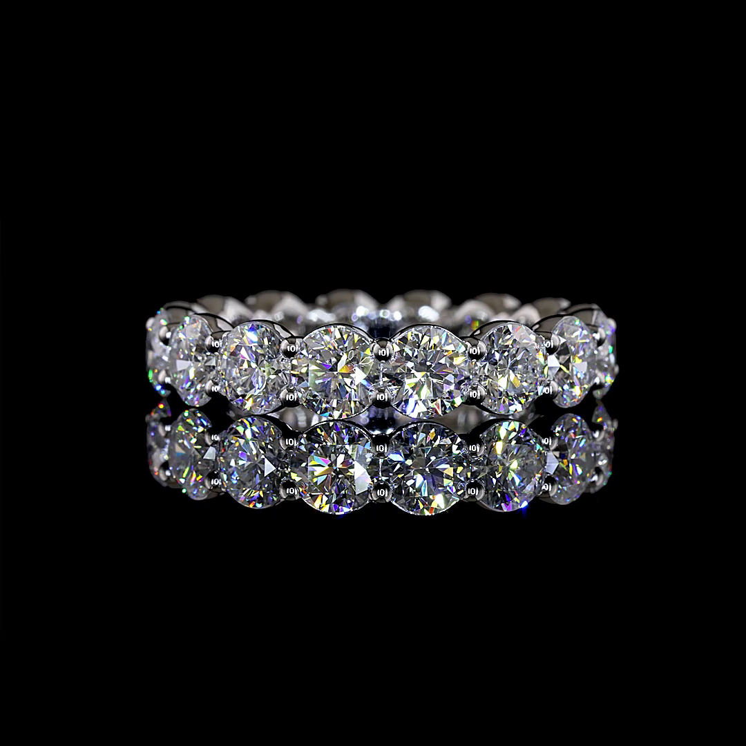 4.19 CTTW Round Lab Grown Diamond Full Eternity Sz. 6.5 (E Color and VS1 Clarity)