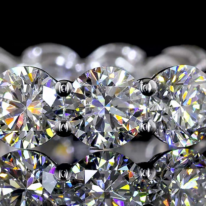 4.13 CTTW Round Lab Grown Diamond Full Eternity Sz. 6.5 (E Color and VS1 Clarity)