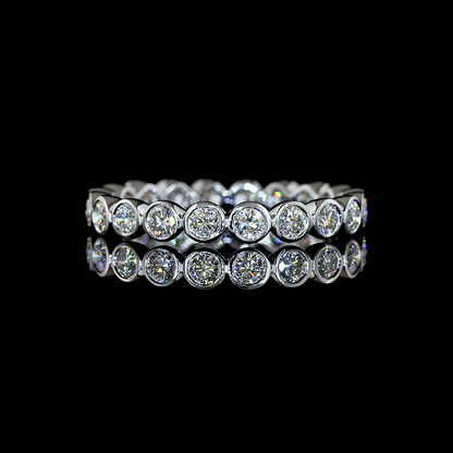 1.00 CTTW Round Lab Grown Diamond Full Eternity Sz. 6.5 (E Color and VS1 Clarity)