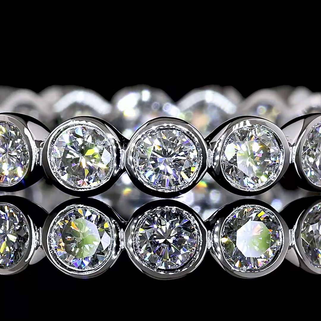 1.00 CTTW Round Lab Grown Diamond Full Eternity Sz. 6.5 (E Color and VS1 Clarity)