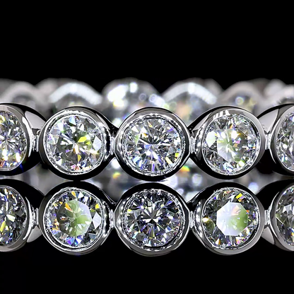 1.00 CTTW Round Lab Grown Diamond Full Eternity Sz. 6.5 (E Color and VS1 Clarity)