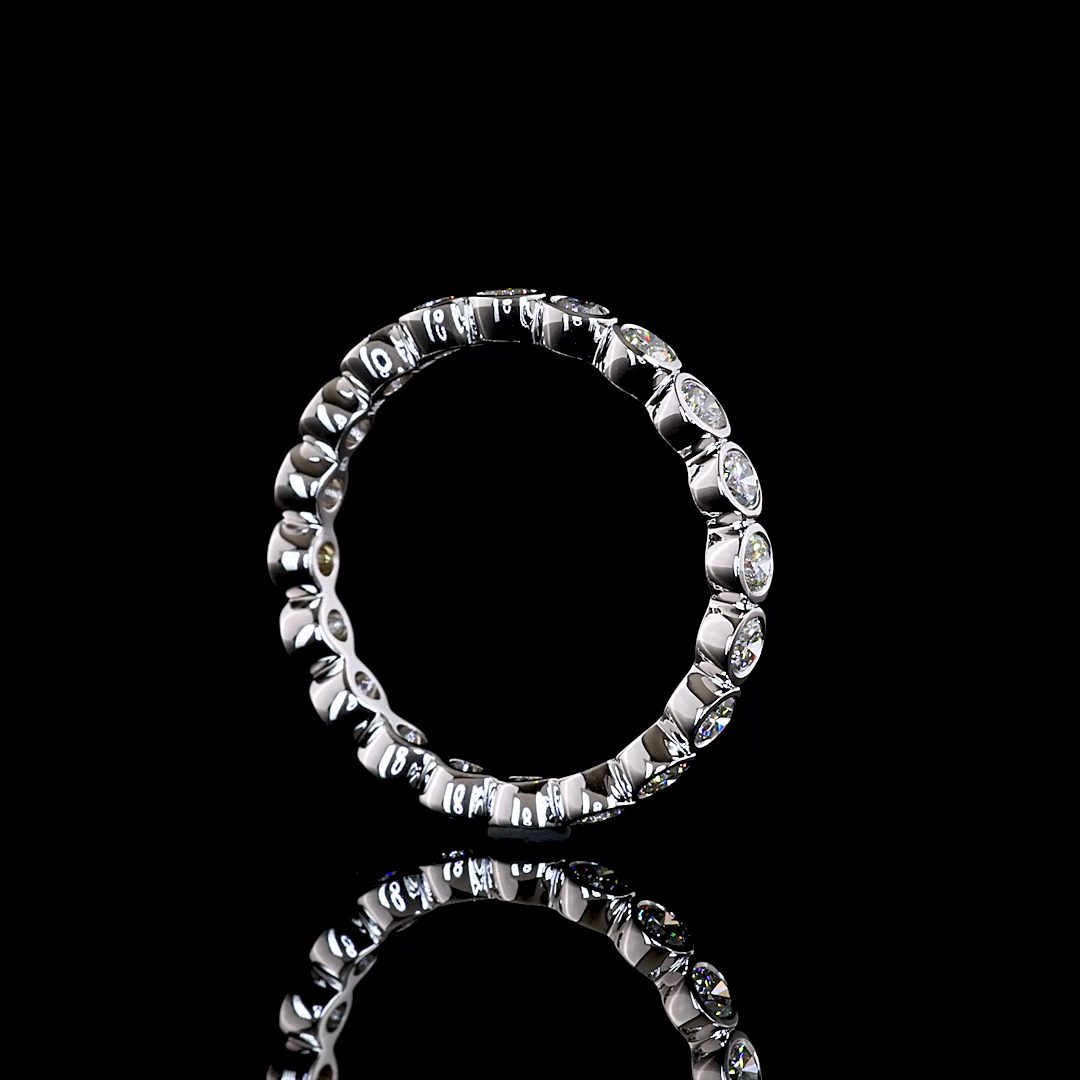 1.00 CTTW Round Lab Grown Diamond Full Eternity Sz. 6.5 (E Color and VS1 Clarity)