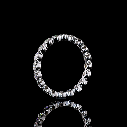 1.00 CTTW Round Lab Grown Diamond Full Eternity Sz. 6.5 (E Color and VS1 Clarity)