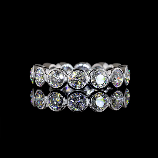3.15 CTTW Round Lab Grown Diamond Full Eternity Sz. 6.5 (E Color and VS1 Clarity)