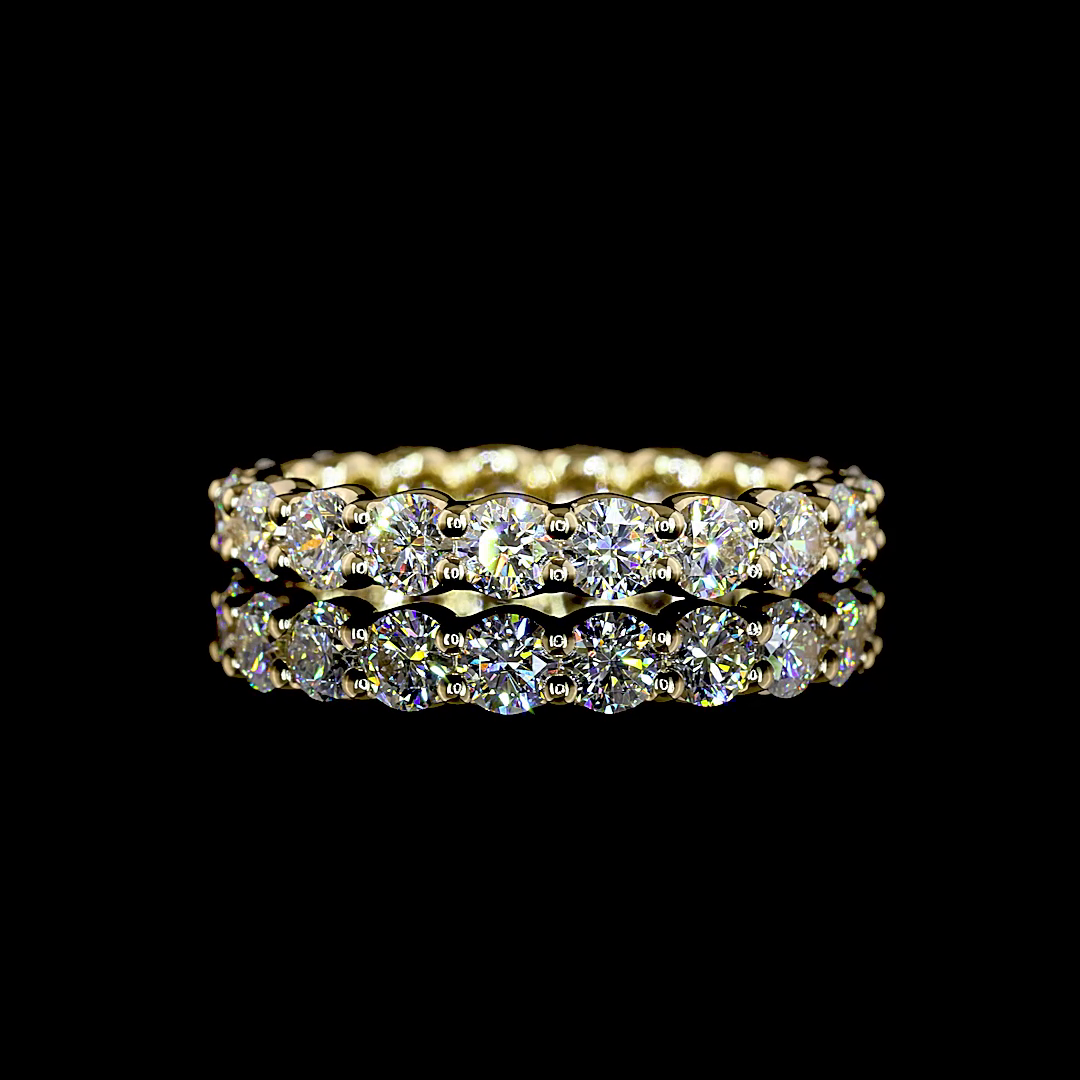 2.20 CTTW Round Lab Grown Diamond Full Eternity Sz. 6.5 (E Color and VS1 Clarity)