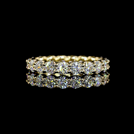 2.20 CTTW Round Lab Grown Diamond Full Eternity Sz. 6.5 (E Color and VS1 Clarity)