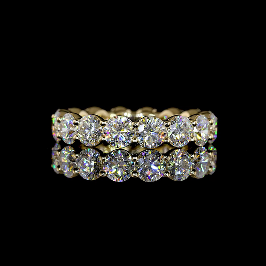 4.47 CTTW Round Lab Grown Diamond Full Eternity Sz. 6.5 (E Color and VS1 Clarity)