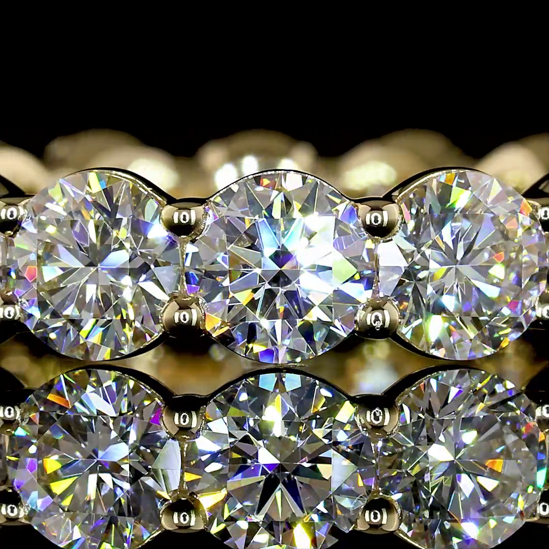 4.43 CTTW Round Lab Grown Diamond Full Eternity Sz. 6.5 (E Color and VS1 Clarity)
