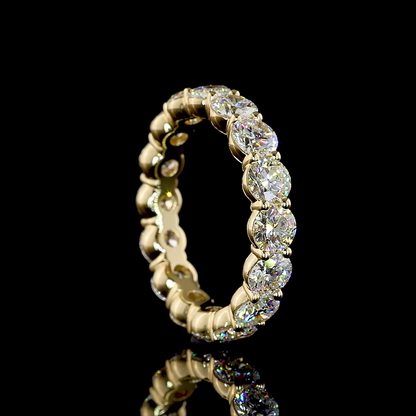 4.43 CTTW Round Lab Grown Diamond Full Eternity Sz. 6.5 (E Color and VS1 Clarity)